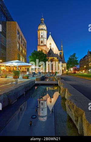 Thomaskirche in Leipzig, Sachsen, Deutschland, Europa Stockfoto