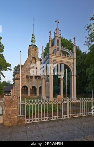 Gustav Adolf Memorial in Mäuchen in Lützen, burgenlandkreis, Sachsen-Anhalt, Deutschland Stockfoto