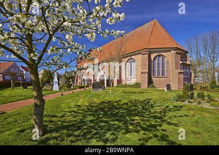 St.-Bartholomäus-Kirche in Mittelkirchen-Lühe, Altes Land, Landkreis Stade, Niedersachsen, Deutschland, Europa Stockfoto