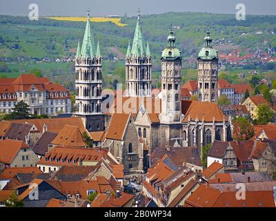 Altstadt von Naumburg mit Dom, Naumburg, Saale, Sachsen-Anhalt, Deutschland, Europa Stockfoto