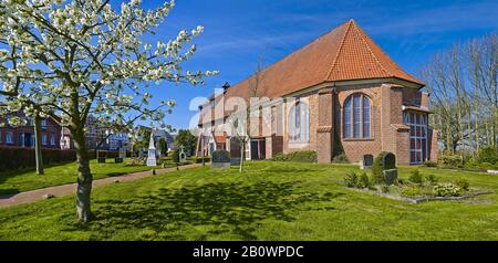 St.-Bartholomäus-Kirche in Mittelkirchen-Lühe, Altes Land, Landkreis Stade, Niedersachsen, Deutschland, Europa Stockfoto