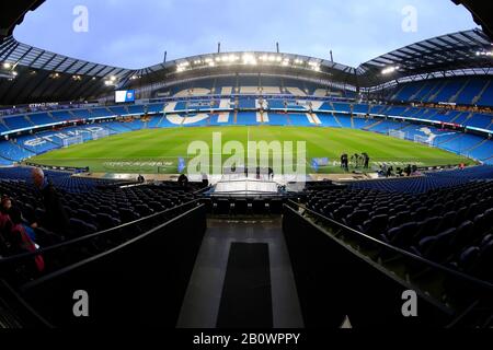 Februar 2020, Etihad Stadium, Manchester, England; Premier League, Manchester City gegen West Ham United: Innenansicht des Etihad Stadium Stockfoto