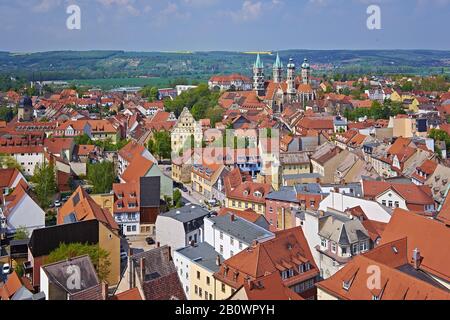 Altstadt von Naumburg mit Dom, Naumburg, Saale, Sachsen-Anhalt, Deutschland, Europa Stockfoto