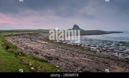 Lindisfarne Schloß, Holy Island, Northumberland, UK Stockfoto