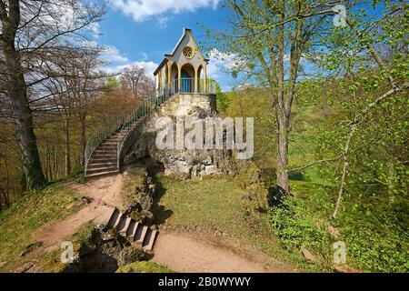 Ritterkapelle im Schlosspark Altenstein bei Bad Liebenstein, Wartburgkreis, Thüringen, Deutschland, Europa Stockfoto