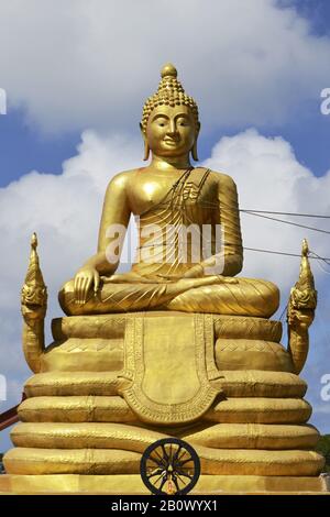 Golden Buddha, Big Buddha-Projekt, Ko Nakkerd, Phuket Island, Südthailand, Südost-Asien, Stockfoto