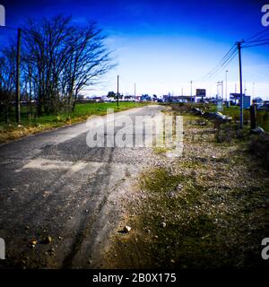 Verlassene Teile der RN6 Road, Holga Digital Picture, Frankreich Stockfoto