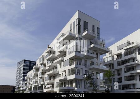 Moderne Architektur, Apartments, Vesterbro, Sydhavnen, Kopenhagen, Dänemark, Skandinavien, Stockfoto