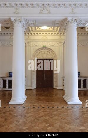 Konferenzraum der Weißen Halle, Palast Livadia, Jutta, Krim, Ukraine, Osteuropa, Stockfoto