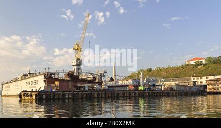 Hafenanlagen, Sewastopol, Krim, Ukraine, Osteuropa, Stockfoto