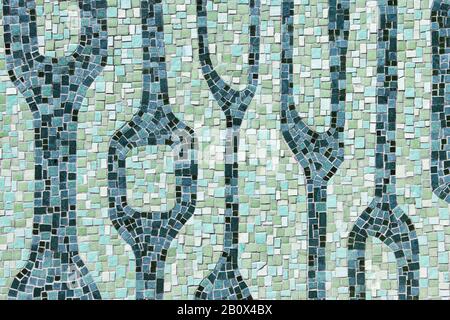 Mosaik, Struktur auf Miami River Walk, Downtown Miami, Florida, USA, Stockfoto