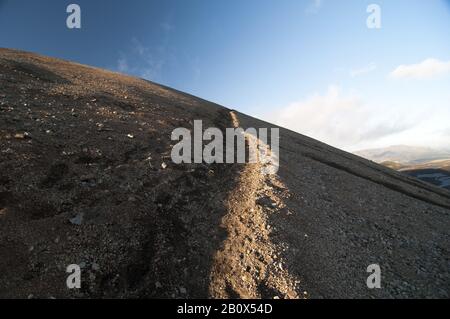 Weg zum Gipfel vom Berg Södull, Island, Europa, Stockfoto