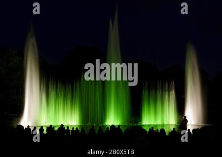 Bunte Wasserlichtspiele, Planten un Blomen, Park, Hamburg, Deutschland Europa, Stockfoto
