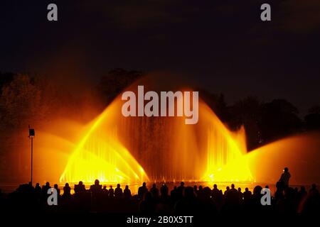 Bunte Wasserlichtspiele, Planten un Blomen, Park, Hamburg, Deutschland Europa, Stockfoto