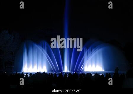 Bunte Wasserlichtspiele, Planten un Blomen, Park, Hamburg, Deutschland Europa, Stockfoto