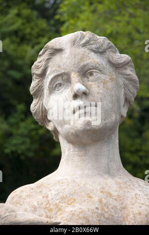 Frauenstatue, Massandra-Palast, Jutta, Krim, Ukraine, Osteuropa, Stockfoto