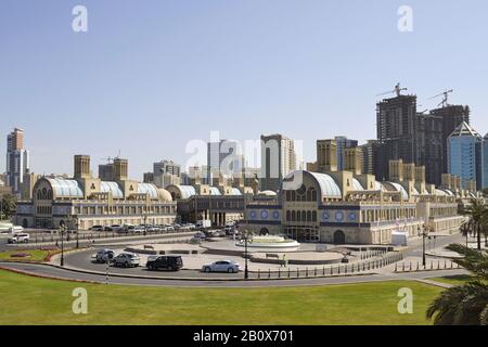 Old Souk, Einkaufszentrum, Emirat Sharjah, Vereinigte Arabische Emirate, Arabische Halbinsel, Naher Osten, Stockfoto