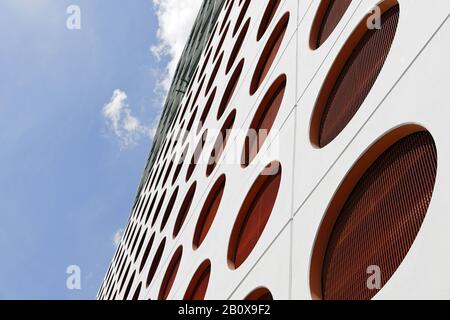 Parkhaus Fassade, Financial District, Brickell Avenue, Downtown Miami, Florida, USA, Stockfoto