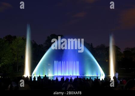 Bunte Wasserlichtspiele, Planten un Blomen, Park, Hamburg, Deutschland Europa, Stockfoto