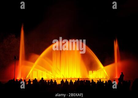 Bunte Wasserlichtspiele, Planten un Blomen, Park, Hamburg, Deutschland Europa, Stockfoto