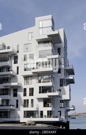 Moderne Architektur, Apartments, Vesterbro, Sydhavnen, Kopenhagen, Dänemark, Skandinavien, Stockfoto