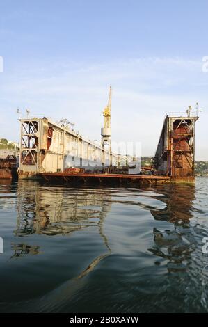 Hafenanlagen, Sewastopol, Krim, Ukraine, Osteuropa, Stockfoto