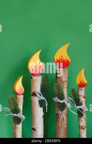 Weihnachtsgruß - Vierter Advent Stockfoto