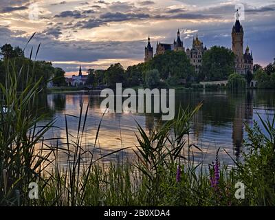 Schloss Schwerin, Mecklenburg-Vorpommern, Deutschland, Stockfoto