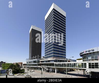 Mundsburg Towers, Hamburg, Deutschland, Stockfoto