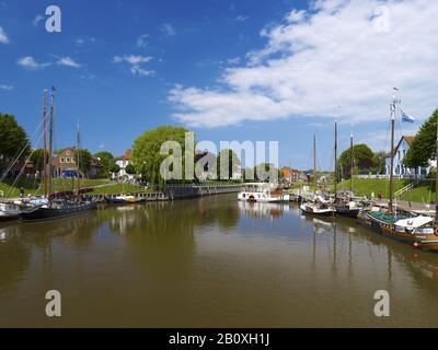 Hafen in Carolinensiel, Wittmund, Frisia, Niedersachsen, Deutschland, Stockfoto