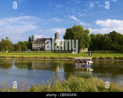 Schloss Hehlen an der Weser, Landkreis Holzminden, Niedersachsen, Deutschland, Stockfoto