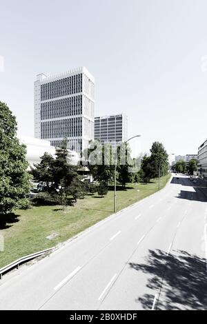 Mundsburg Towers, Hamburg, Deutschland, Stockfoto