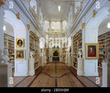 Rokokosaal der Herzogin Anna-Amalia-Bibliothek in Weimar, Thüringen, Deutschland, Stockfoto