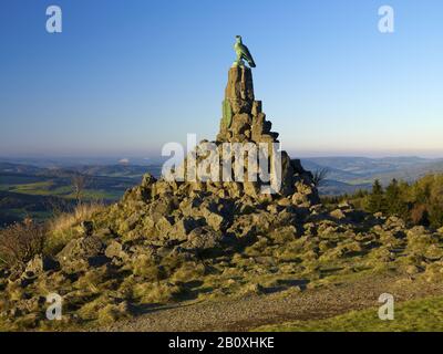 Luftfahrtdenkmal auf der Wasserkuppe, hohe Rhön, Landkreis Fulda, Hessen, Deutschland, Stockfoto