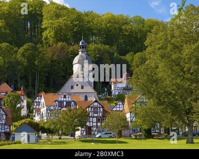Kirche St. Marien, Bad Sooden-Allendorf, Werra-Kissner-Kreis, Hessen, Deutschland, Stockfoto