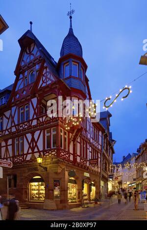 Haus dern in der Wettergasse in Marburg-Hessen, Deutschland, Stockfoto