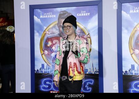 Februar 2020, Westwood, CA, USA: Los ANGELES - 12. FEBRUAR: Sueco The Child Rapper bei der Sondervorführung "Sonic The Hedgehog" im Village Theatre am 12. Februar 2020 in Westwood, CA (Credit Image: © Kay Blake/ZUMA Wire) Stockfoto