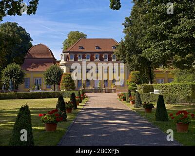 Historische Kureinrichtung in Bad Lauchstädt, Sachsen-Anhalt, Deutschland, Stockfoto