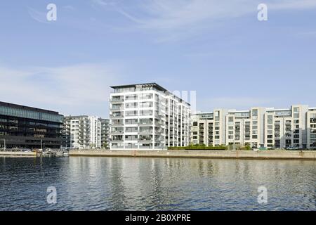 Apartments in Vesterbro, Sydhavnen, Kopenhagen, Dänemark, Stockfoto