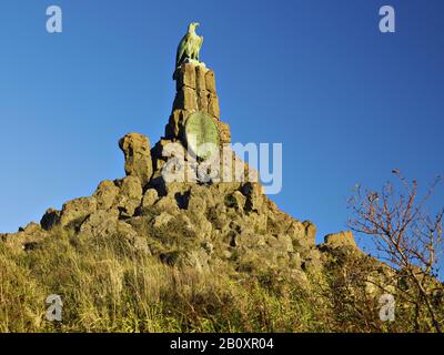 Luftfahrtdenkmal auf der Wasserkuppe, hohe Rhön, Landkreis Fulda, Hessen, Deutschland, Stockfoto