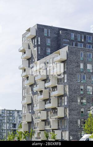Moderne Architektur, Örestad, Amager Island, Kopenhagen, Dänemark, Stockfoto