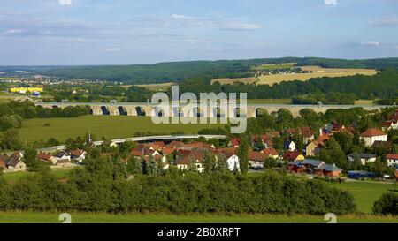 Saaletalbrücke an der A4, Jena, Thüringen, Deutschland, Stockfoto