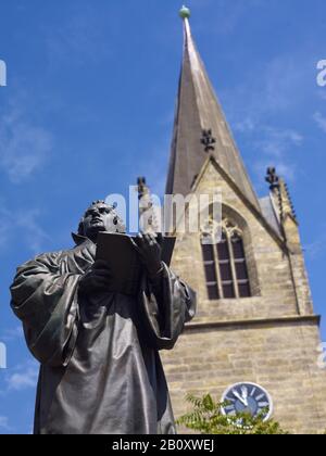 Luther-Denkmal am Anger in Erfurt, Thüringen, Deutschland, Stockfoto