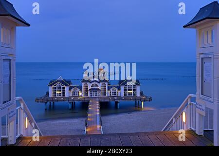 Pier in Sellin, Insel Rügen, Mecklenburg-Vorpommern, Deutschland, Stockfoto