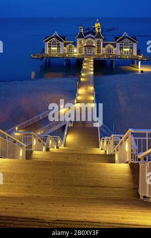 Pier in Sellin, Insel Rügen, Mecklenburg-Vorpommern, Deutschland, Stockfoto