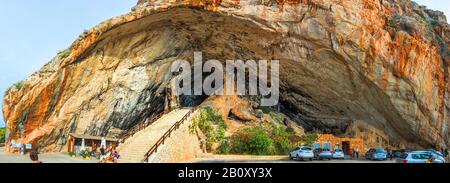 Eintritt zu Den Buchten d Arta, Spanien, Balearen, Mallorca Stockfoto