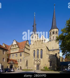 St. Johannes Dom und St. Laurentius mit Dompropstei, Merseburg, Sachsen-Anhalt, Deutschland, Stockfoto