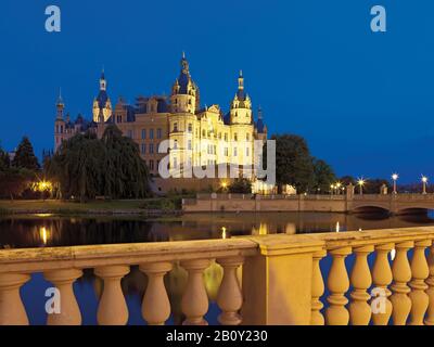 Schloss Schwerin, Mecklenburg-Vorpommern, Deutschland, Stockfoto