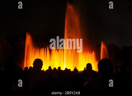 Wasserlichtspiele im Planten un Blomen, Park, Hamburg, Deutschland, Stockfoto