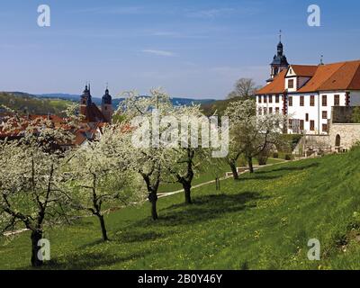 Schloss Wilhelmsburg und Stadtkirche St. Georg in Schmalkalden, Thüringen, Deutschland, Stockfoto